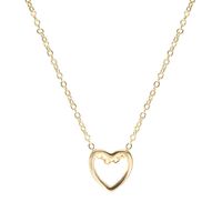 Golden Heart Shaped Necklace Nhpf151510 main image 1