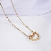 Golden Heart Shaped Necklace Nhpf151510 main image 8