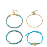 Braided Rope, Rice Beads, Shells, 4 Sets Of Anklets, Bracelets Nhgy151210 sku image 1