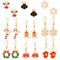 Long Santa Claus Stud Earrings Set Nhxs151241 sku image 1