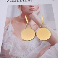 Fashion Long Face Thin Round Earrings Nhnt151291 sku image 1