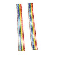 Extra Long Rainbow Full Diamond Strobe Earrings Nhnt151305 sku image 1