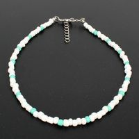 Stylish And Simple Colored Rice Beads Necklace Nhct151340 sku image 1