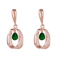 Rose Gold Fashion Shine Gemstone Earrings Nhas151416 sku image 4