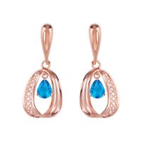 Rose Gold Fashion Shine Gemstone Earrings Nhas151416 sku image 5