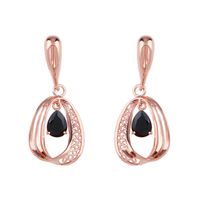Rose Gold Fashion Shine Gemstone Earrings Nhas151416 sku image 6