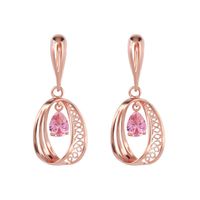 Rose Gold Fashion Shine Gemstone Earrings Nhas151416 sku image 7