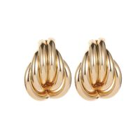 Fashion Metal Twisted Stud Earrings Nhdp151424 sku image 1