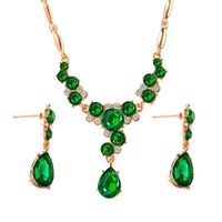 New Crystal Necklace Earrings Set Nhdp151436 sku image 1