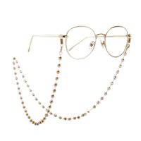 Golden Handmade Crystal Beads Sunglasses Chain Nhbc151493 sku image 1