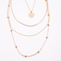 Multi-layer Fringed Chain Sequin Necklace Nhpf151531 sku image 1
