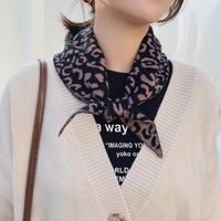 Korean Version Of Double-knit Woolen Scarf Warm Two-color Scarf Nhmn151707 main image 1