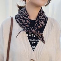Korean Version Of Double-knit Woolen Scarf Warm Two-color Scarf Nhmn151707 main image 2