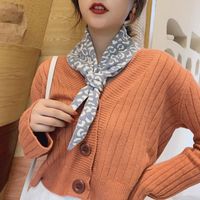 Korean Version Of Double-knit Woolen Scarf Warm Two-color Scarf Nhmn151707 main image 4