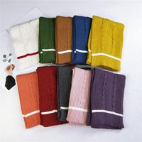 Winter Long Thick Korean Couple Knitted Wool Scarf Nhmn151747 main image 3