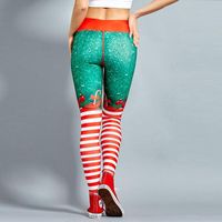 Heißer Verkauf Heißer Stil Europäische Und Amerikanische Damen Weihnachten Digitaldruck Sport Yoga Leggings Frauen main image 4