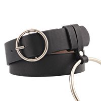 New Silver Large Ring Metal Round Buckle Belt Nhpo151792 main image 8