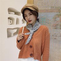Korean Version Of Double-knit Woolen Scarf Warm Two-color Scarf Nhmn151707 sku image 4