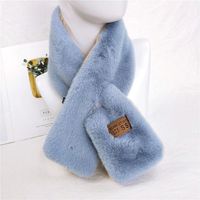 Korean Version Of The Thickening Two-color Solid Color Scarf Nhmn151742 sku image 1
