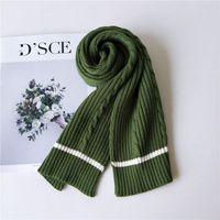Winter Long Thick Korean Couple Knitted Wool Scarf Nhmn151747 sku image 2