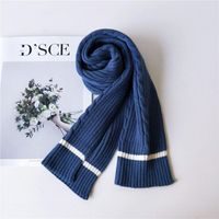 Winter Long Thick Korean Couple Knitted Wool Scarf Nhmn151747 sku image 4