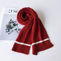 Winter Long Thick Korean Couple Knitted Wool Scarf Nhmn151747 sku image 7
