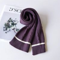 Winter Long Thick Korean Couple Knitted Wool Scarf Nhmn151747 sku image 9