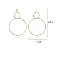 Européen Et Américain Personnalisé Boucles D'oreilles Creative Style De Mode Simple Cercle Géométrique Exagérée Longue Grand Et Petit Cercles Boucles D'oreilles Boucles D'oreilles Pour Femmes main image 3