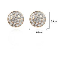 Fashion Full Diamond Round Stud Earrings Nhpf151877 main image 5