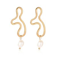 Stylish And Simple Hollow Pearl Stud Earrings Nhdp151894 main image 1