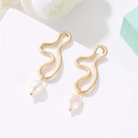 Stylish And Simple Hollow Pearl Stud Earrings Nhdp151894 main image 4