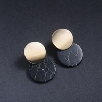 Black And White Vintage Marble Earrings Nhpf151913 main image 7