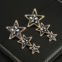 New Star-shaped Diamond Earrings Nhpf151920 main image 4
