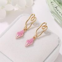 New Asian Gold Color Conch Earrings Nhdp151933 main image 5