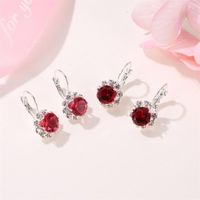 Fashion Round Crystal Diamond Sun Flower Stud Earrings Nhdp151945 main image 4