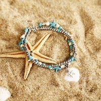 Starfish Pearl Vintage Double Anklet Nhpf151951 main image 4