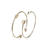 Metal Bracelet Knotted Heart Open Bangles main image 5