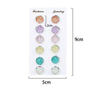 Simple Colorful Round Frosted Dream Star Stud Earrings Nhpf151988 main image 3