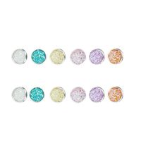 Simple Colorful Round Frosted Dream Star Stud Earrings Nhpf151988 main image 6