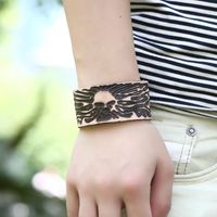 Vintage Branded Taro Leather Bracelet Nhpk152058 main image 4