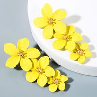 Fashion Flower Stoving Varnish Alloy No Inlaid Earrings main image 3