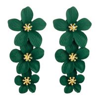 Fashion Flower Stoving Varnish Alloy No Inlaid Earrings main image 6