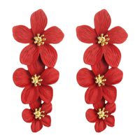 Fashion Flower Stoving Varnish Alloy No Inlaid Earrings main image 9