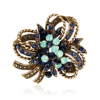 Korean Version Of The Fireworks Alloy Artificial Gemstone Brooch Needle Nhdr152138 main image 1