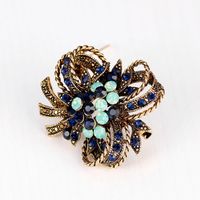 Korean Version Of The Fireworks Alloy Artificial Gemstone Brooch Needle Nhdr152138 main image 3