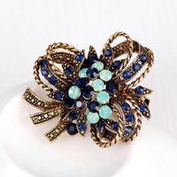 Korean Version Of The Fireworks Alloy Artificial Gemstone Brooch Needle Nhdr152138 main image 5