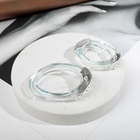 2021 Europäische Und Amerikanische Neue Acryl Ohrringe Einfache Unregelmäßige Ovale Ohrringe Street Shot Mode Geometrische Essigsäure Ohrringe main image 5