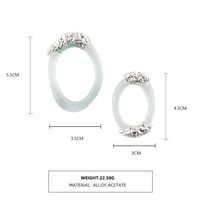 Simple Irregular Elliptical Acrylic Earrings Nhll152155 main image 6