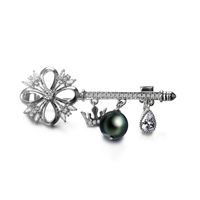 Broche De Perlas De Piedras Preciosas Artificiales Mind Key Nhlj152162 main image 2