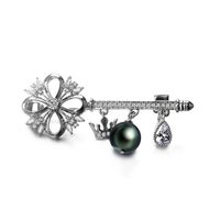 Koreanische Mode Damen Anzug Brosche Geist Schlüssel Diamant Perlen Brosche Kleidung 154747 main image 2